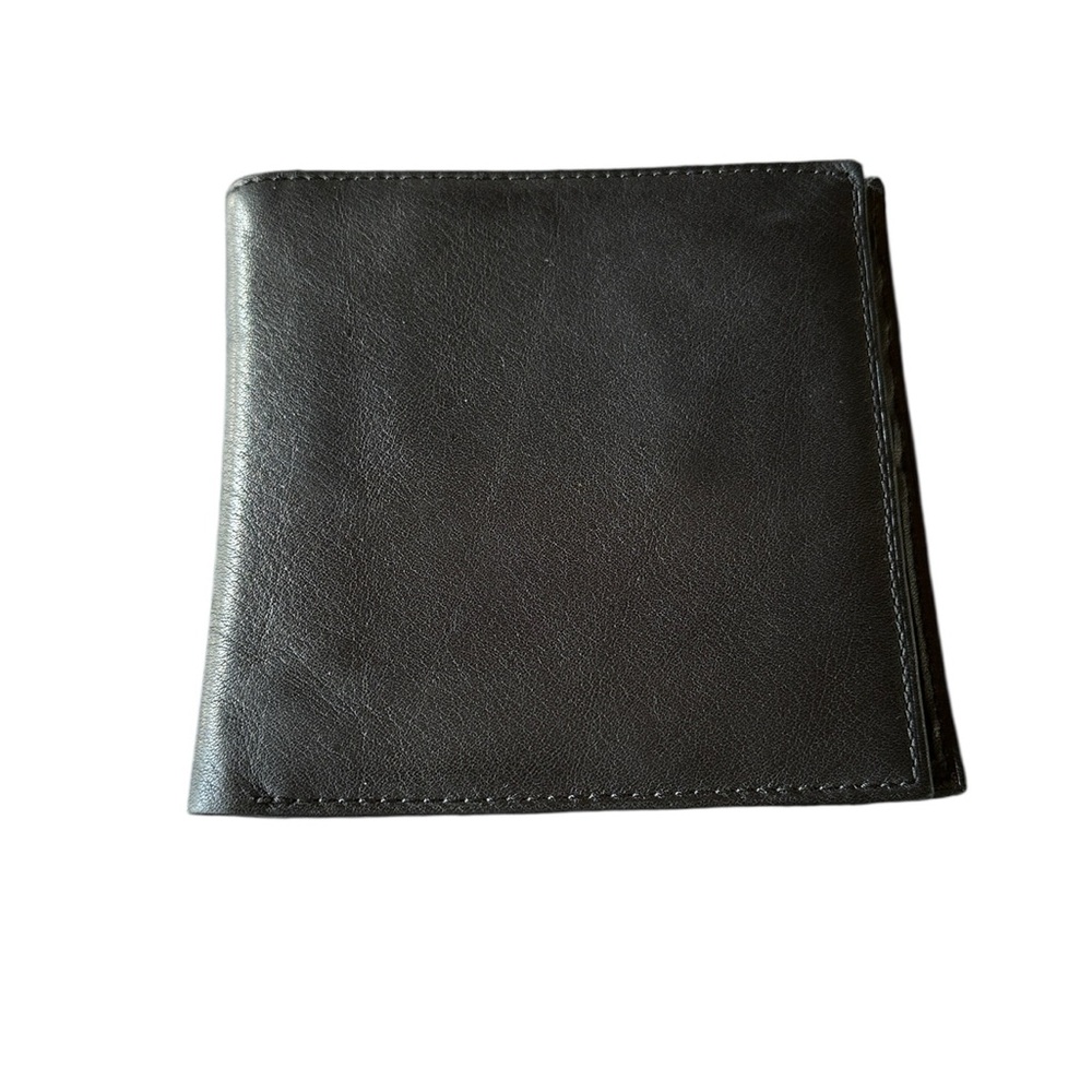 Men’s Black Buxton Bifold Genuine Cowhide Leather Wallet